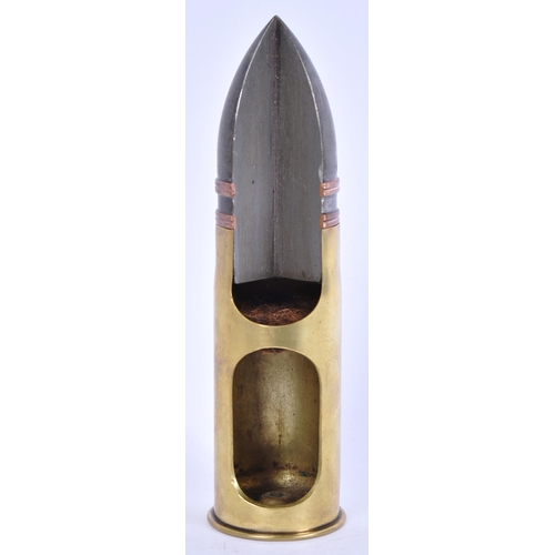 82 - A WWI First World War French Hotchkiss 37mm INERT AP Armour Piercing round. A cutaway / demonstratio... 