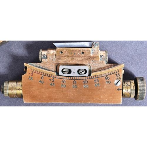 87 - Two WWII Second World War British Army ' Palmer Clino Sight Mk I ' clinometer instruments. Both stam... 