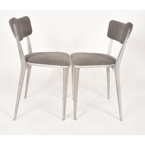 10 - Ernest Race - BA23 model - A set of six retro mid 20th century circa 1946 aluminium dining chairs. E... 