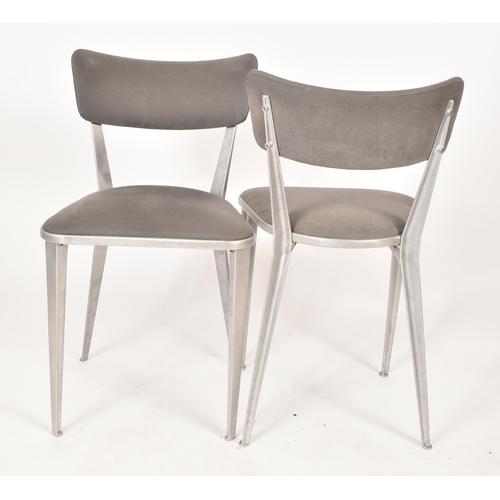 10 - Ernest Race - BA23 model - A set of six retro mid 20th century circa 1946 aluminium dining chairs. E... 