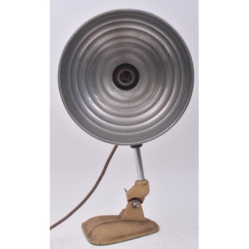 132 - Pifco - A retro 20th century 1960s infrared heat lamp having a beehive aluminium light shade in crea... 