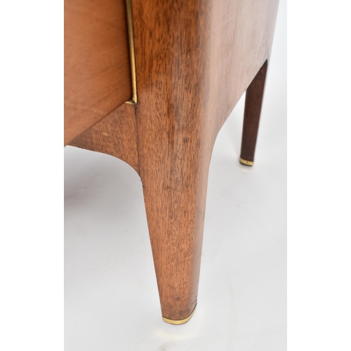 195 - Greaves & Thomas - A retro mid 20th century mahogany upright pedestal chest of drawers. The chest ha... 