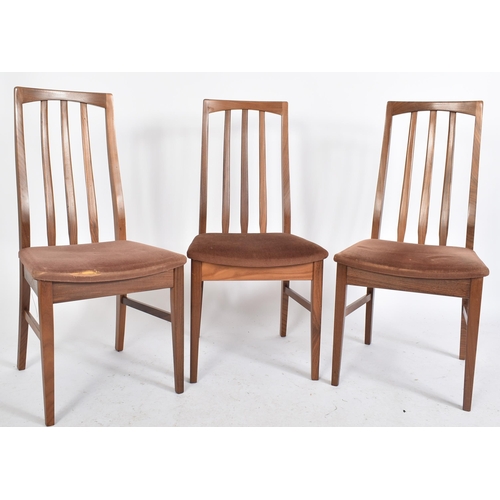 336 - William Lawrence - A set of six retro 20th century teak framed Danish inspired dining chairs. Each c... 