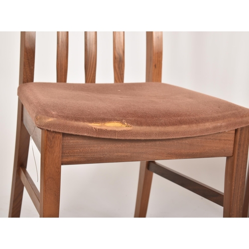 336 - William Lawrence - A set of six retro 20th century teak framed Danish inspired dining chairs. Each c... 