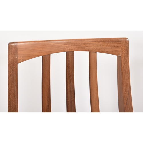 336 - William Lawrence - A set of six retro 20th century teak framed Danish inspired dining chairs. Each c... 