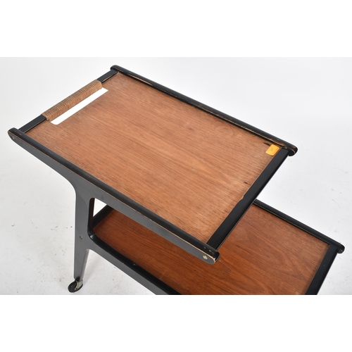 347 - Manner of Yngve Ekström - A retro mid 20th century two tier tea / drinks cocktail trolley. The troll... 