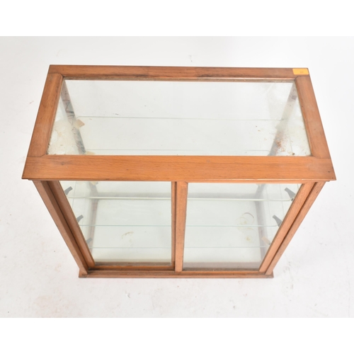 45 - A vintage early 20th Century 1920s oak and glass cased haberdashery point of sale shop display cabin... 