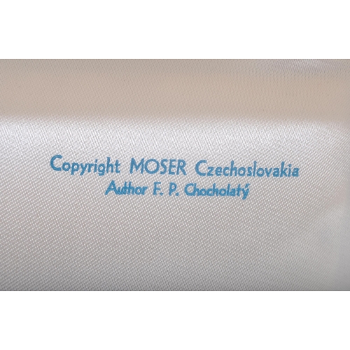 49 - Moser Praha Glass - A vintage 20th century cased set of miniature Bohemia Moser Club's Physiognomica... 