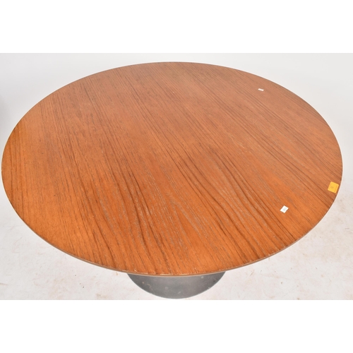 52 - Maurice Burke x Arkana Ltd - Tulip design - A retro mid 20th century 1960s teak & aluminium circular... 