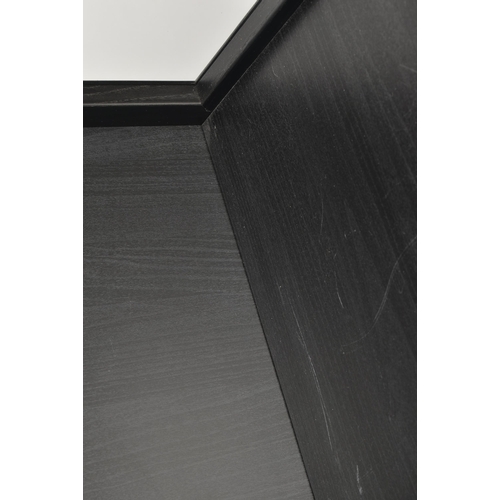 597 - Ikea - Malsjo - A contemporary Swedish design ebonised wood & glass display cabinet / bookcase. The ... 