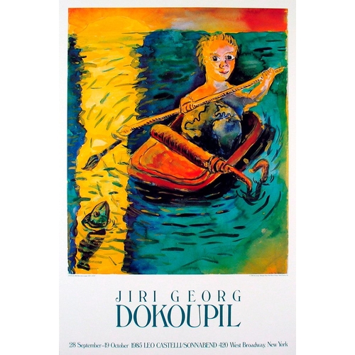 598 - Jiri Georg Dokupil (Czech-German, b.1954) - Untitled watercolour on paper - an offset lithograph exh... 