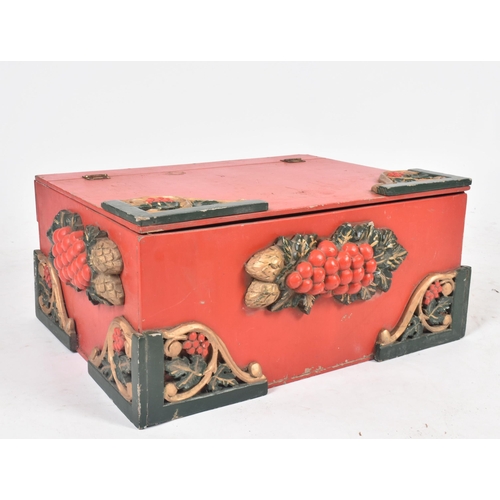 76 - Coconut Shy - A vintage 20th century fairground / funfair Coconut Shy box. The box of square form wi... 