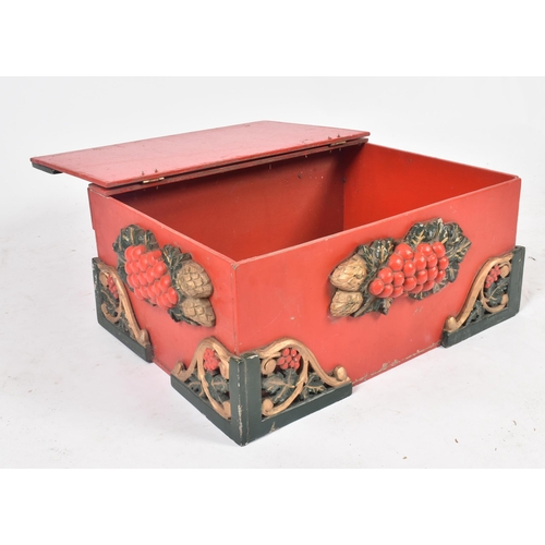 76 - Coconut Shy - A vintage 20th century fairground / funfair Coconut Shy box. The box of square form wi... 