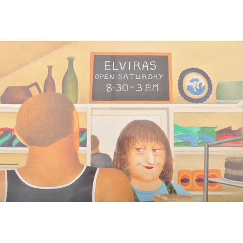 13 - Beryl Cook (1926- 2008) - A retro signed limited edition coloured print - 'Elvira's Cafe 1993' signe... 