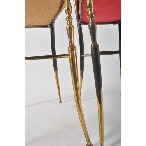 19 - A pair of late 19th century Victorian Aesthetic movement brass ' Chiavari '  Italian dining chairs. ... 