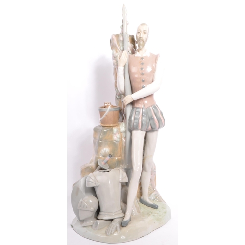 109 - A vintage 20th century Spanish Lladro Don Quixote china porcelain figure statue. The tall figure in ... 