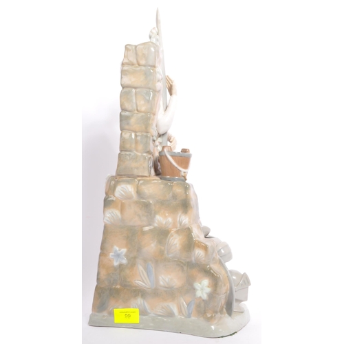 109 - A vintage 20th century Spanish Lladro Don Quixote china porcelain figure statue. The tall figure in ... 