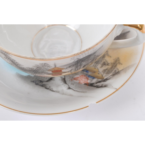 114 - A 20th century vintage fine China tea and coffee service made in Japan. These two sets have been han... 