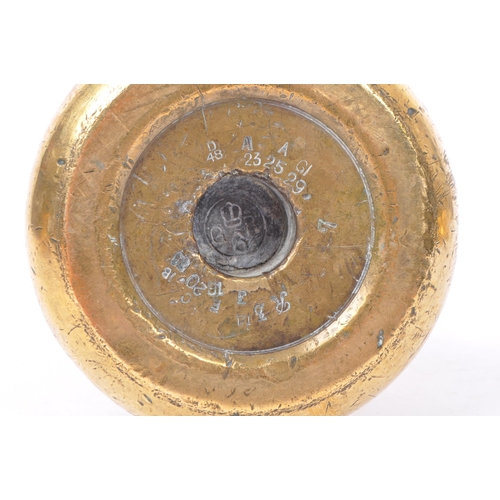 222 - Avery - A set of five solid brass bell-shaped weights by Avery. Lot to include 2lb, three x 4lb and ... 