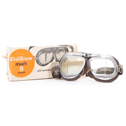 245 - A pair of Stadium mark 8 vintage goggles. With laminated glass lenses and original box. Specially de... 