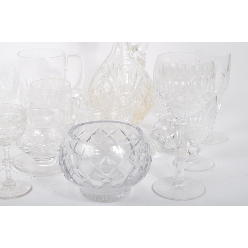 76 - A large collection of 19th century and later cut glass to include Waterford crystal. The lot to incl... 