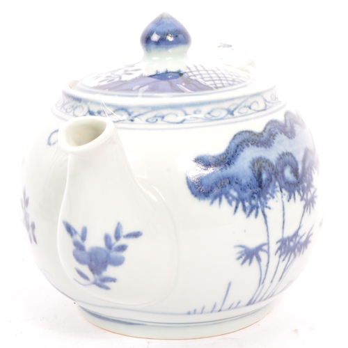 88 - An early 20th century Chinese porcelain two person tea service comprising of teacups, saucers and su... 
