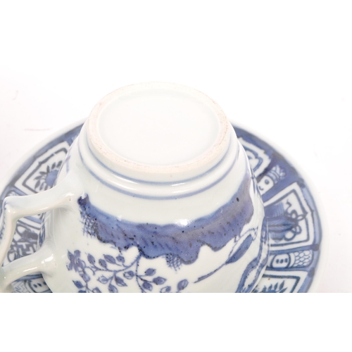 88 - An early 20th century Chinese porcelain two person tea service comprising of teacups, saucers and su... 
