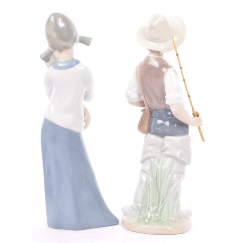89 - Lladro - Nao - A collection of four late 20th century porcelain tableware figurines. To include a ba... 