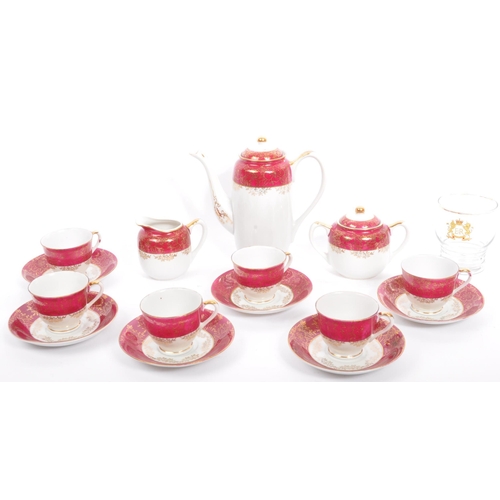 90 - A set of two vintage 20th century Asian Japanese tea services sets. Comprising of teapot, cups, sauc... 