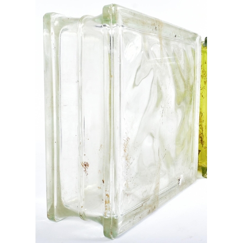 99 - Interiors - a collection of x3 retro design interior glass blocks / cubes (for use in windows, inter... 
