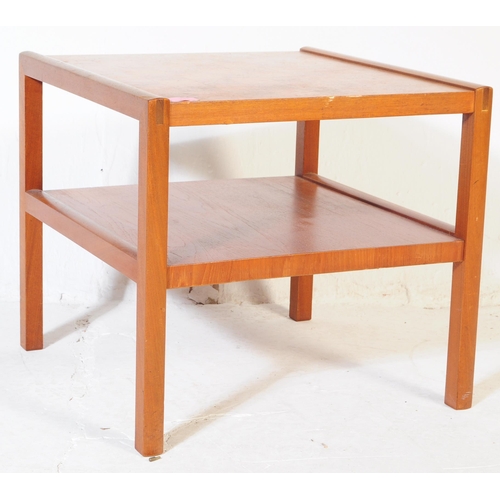 611 - McIntosh Furniture - A mid 20th century teak chequered side table. The table having check board type... 