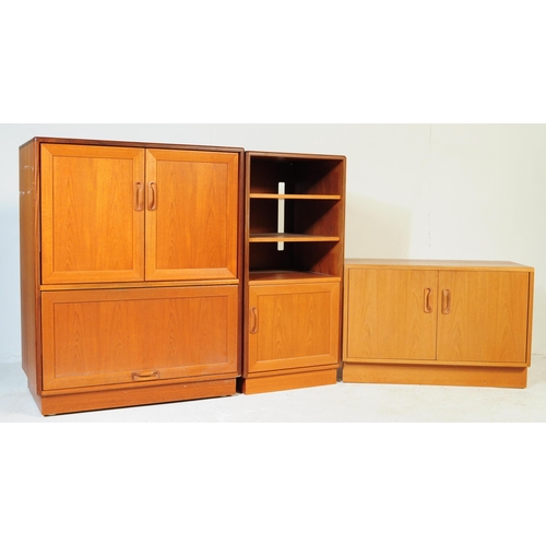 615 - G-Plan - Three pieces of G Plan Fresco Range teak to include a television cabinet, a low twin door c... 