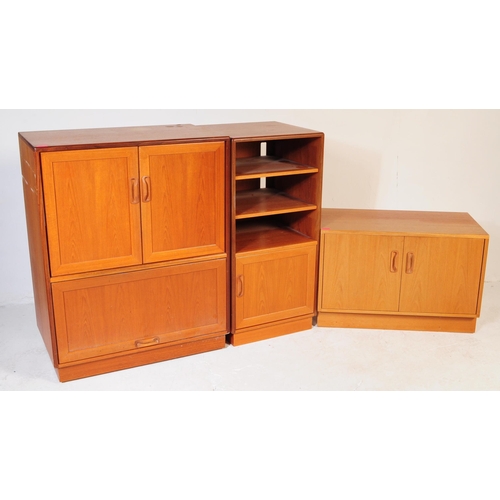 615 - G-Plan - Three pieces of G Plan Fresco Range teak to include a television cabinet, a low twin door c... 
