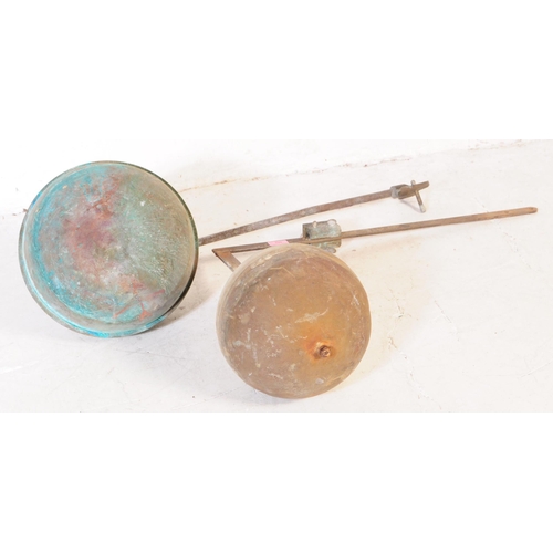 624 - Two retro 20th century water tank fil ball cock / stop flow floatation devices. Having a spherical e... 