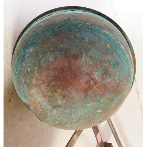 624 - Two retro 20th century water tank fil ball cock / stop flow floatation devices. Having a spherical e... 