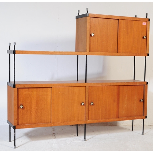 635 - British Modern Design - Vintage mid 20th century beech wood sideboard / Cupboard. Integrated design ... 