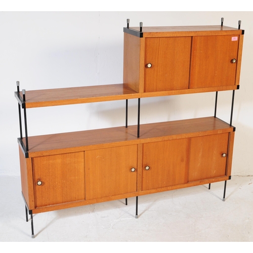 635 - British Modern Design - Vintage mid 20th century beech wood sideboard / Cupboard. Integrated design ... 