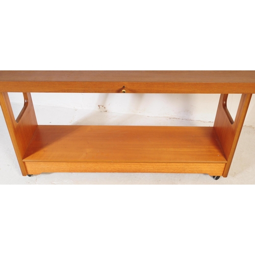 636 - A retro mid 20th Century 1970's metamorphic chrome two tier folding tea / drinks cocktail trolley ha... 