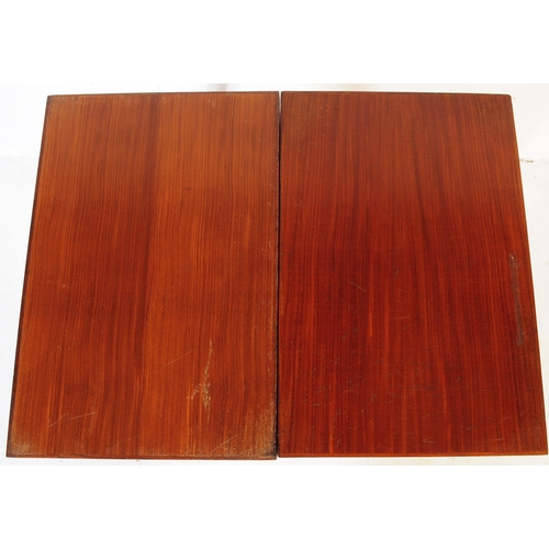 639 - British Modern Design - A pair of retro mid 20th century British furniture teak side occasional tabl... 