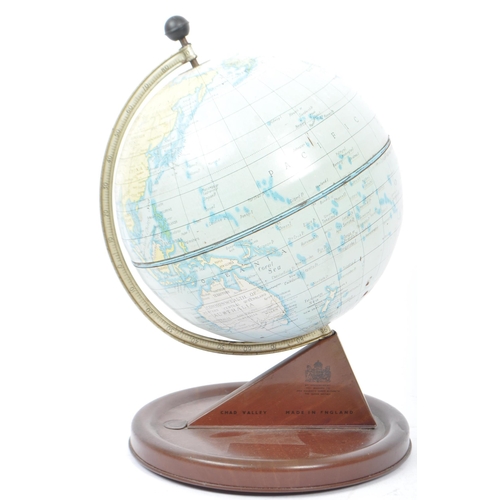 648 - Chad Valley - A vintage mid 20th century circa 1950s Chad Valley desk top world globe, having chrome... 