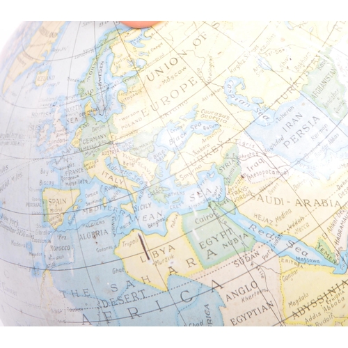 648 - Chad Valley - A vintage mid 20th century circa 1950s Chad Valley desk top world globe, having chrome... 