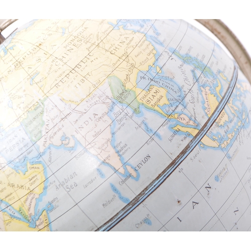 648 - Chad Valley - A vintage mid 20th century circa 1950s Chad Valley desk top world globe, having chrome... 