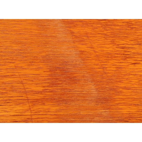 657 - British Modern Design - Mid 20th century teak nest of tables. Of rectangular form with square quadri... 