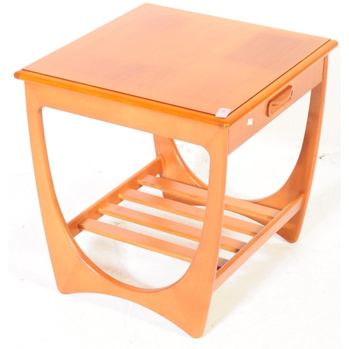 659 - G Plan Furniture - A late 20th century teak veneered side / occasional / hall writing table. Square ... 