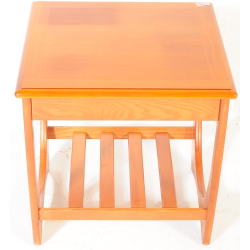 659 - G Plan Furniture - A late 20th century teak veneered side / occasional / hall writing table. Square ... 