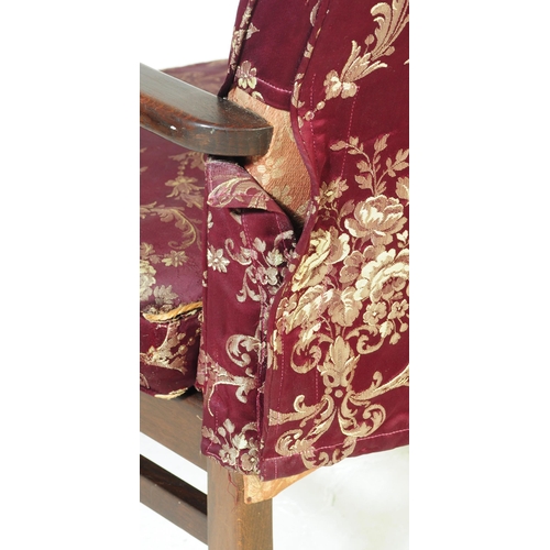 661 - Parker Knoll - A mid 20th century lounge easy armchair. Model number 714, with purple upholstered cu... 