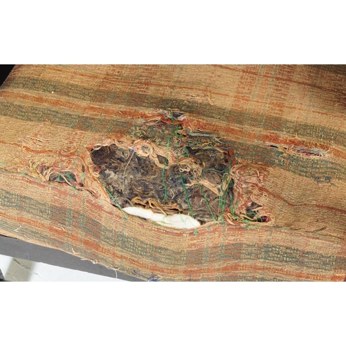 662 - A vintage 20th century circa 1930s Art Deco reclining armchair. Having a square chequered pattern up... 