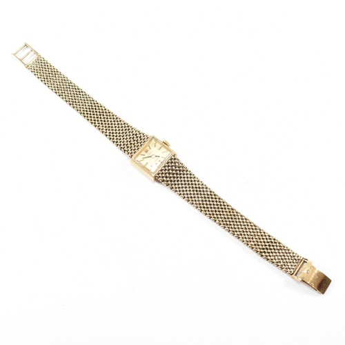 A 9ct gold Rolex hallmarked ladies dress The square