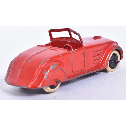 1 - Dinky - 22G Streamlined Tourer - early c1930s pre-war diecast Dinky Toy model in red, with silver gr... 