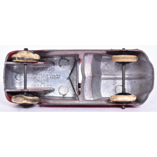 1 - Dinky - 22G Streamlined Tourer - early c1930s pre-war diecast Dinky Toy model in red, with silver gr... 